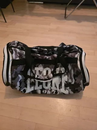 Borsone Leone Camouflage Grigio Bianco