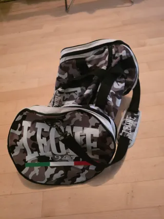 Borsone Leone Camouflage Grigio Bianco