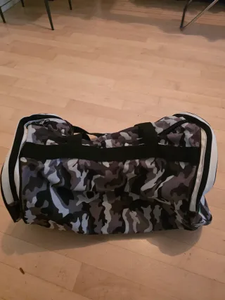 Borsone Leone Camouflage Grigio Bianco