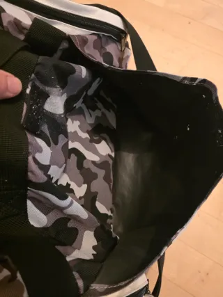 Borsone Leone Camouflage Grigio Bianco