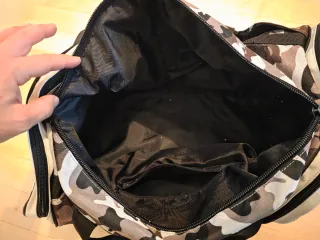 Borsone Leone Camouflage Grigio Bianco