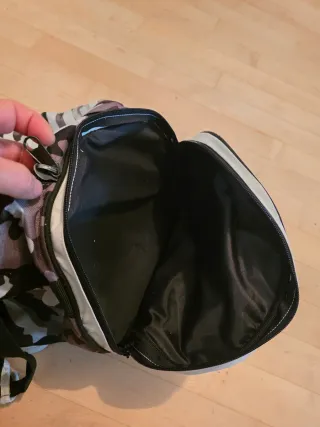 Borsone Leone Camouflage Grigio Bianco