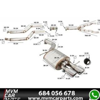 Sistema de escape deportivo completo para BMW Seri