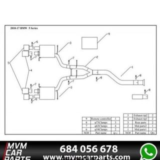 Sistema de escape deportivo completo para BMW Seri