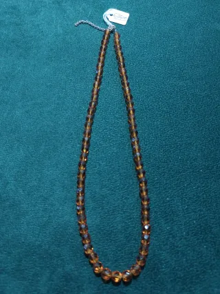 Collar Cuentas Cristal ambarino