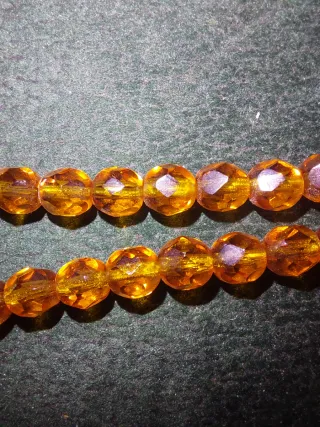 Collar Cuentas Cristal ambarino