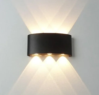 2 Lampade da parete LED moderna nera