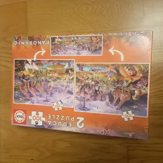 Puzzle Educa 2x100 Piezas Safari
