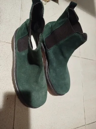Botas de piel verde
