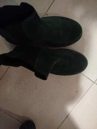 Botas de piel verde