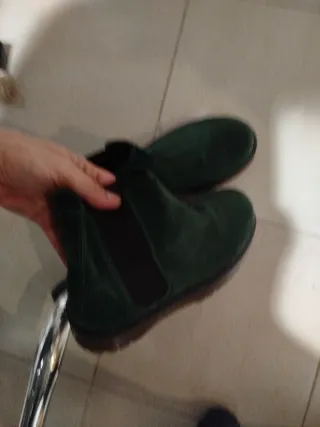 Botas de piel verde
