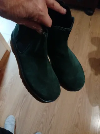 Botas de piel verde