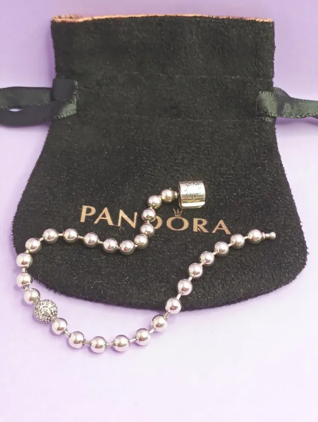 Pulsera Pandora Bolitas Plata