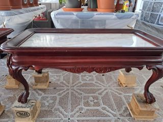 Set di tavoli da soggiorno in marmo e legno