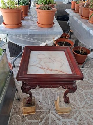 Set di tavoli da soggiorno in marmo e legno