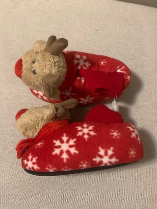 Pantofole renna natalizie bambini 33/34