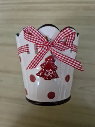 Vaso ceramica decorativo Natale