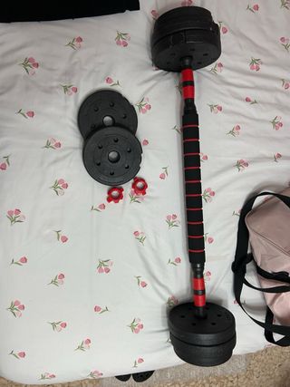 Manubri regolabili e barra di pesi