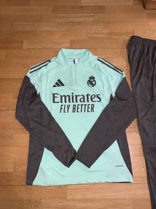 Chándal Real Madrid Adidas Training Verde/Gris