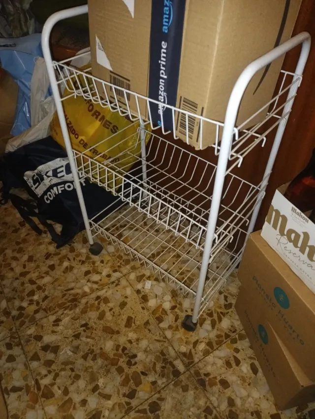 Carrito verdulero blanco