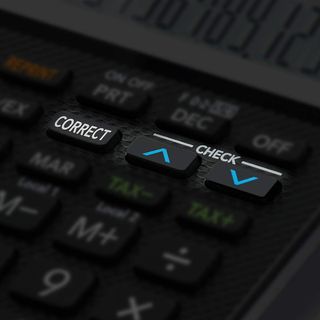 Calculadora impresora negra