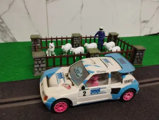 Decoración Scalextric: Vallado y Ovejas