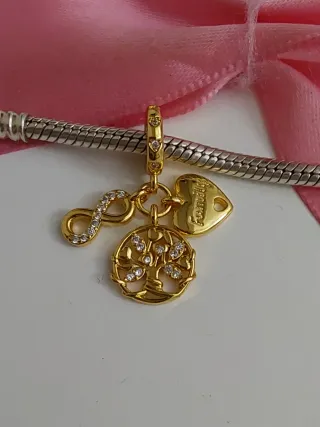 Colgante Plata S925 Infinito Árbol Familia