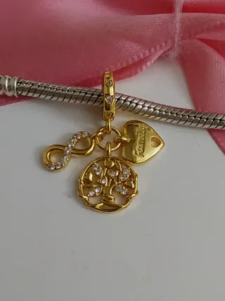 Colgante Plata S925 Infinito Árbol Familia