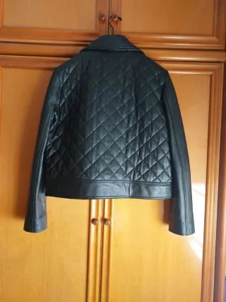 Cazadora Piel Negra Talla M