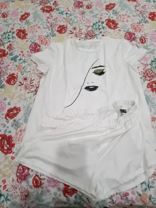 SHEIN Pantalones Blancos Talla XL