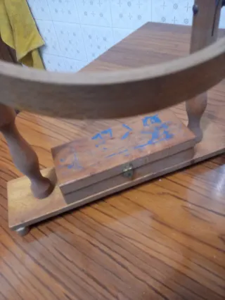 Bastidor tela madera con cajón antiguo de 20 cm