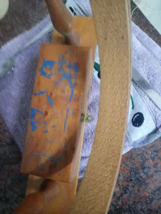 Bastidor tela madera con cajón antiguo de 20 cm