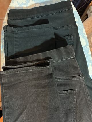 2 Pantalones Negros Mujer Talla 44