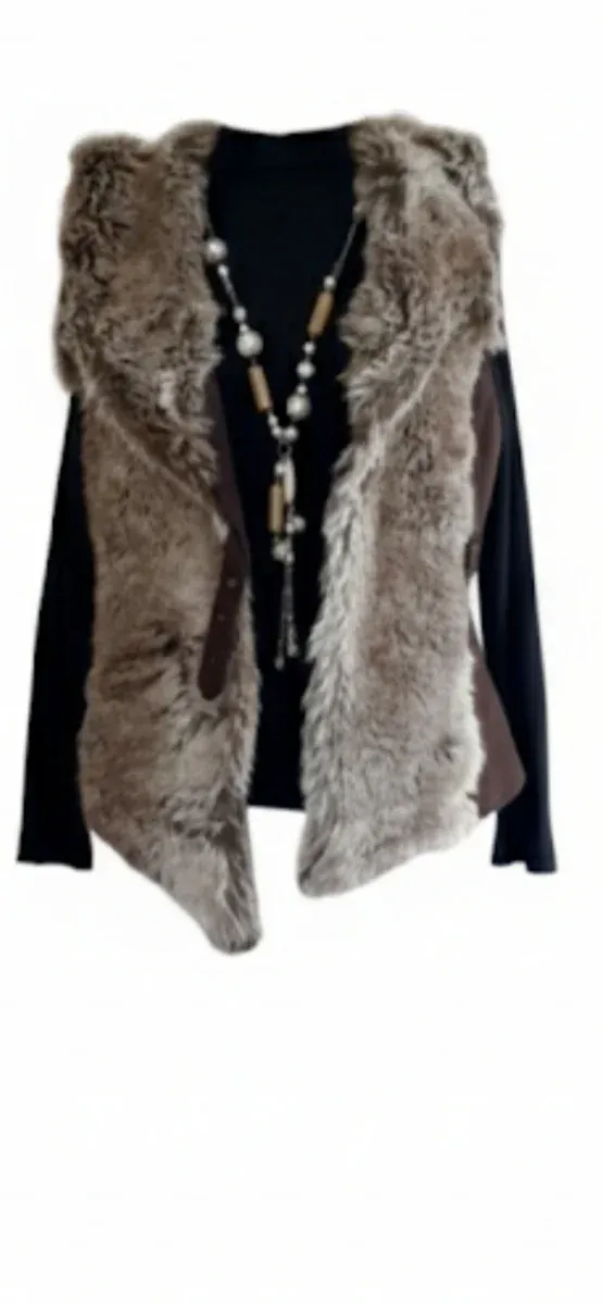 Chaleco de pelo sintético novo e quentinho ANJIE