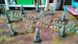 Pack Escenografía Tumulos y Megalitos  warhammer