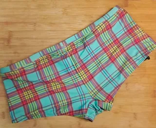 Bañador cuadros multicolor