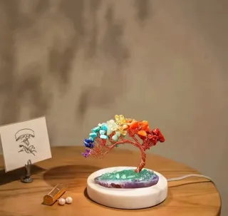 Árbol de la suerte de piedras naturales