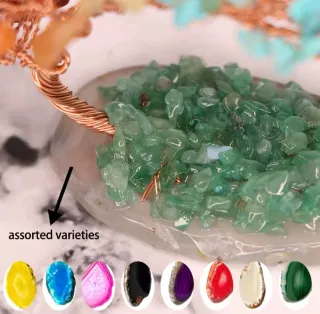 Árbol de la suerte de piedras naturales