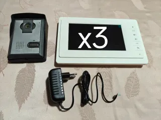 Videoportero 4 hilos 3 pantallas