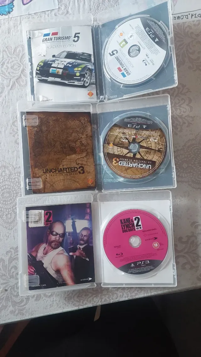 Jogos PS3: Gran Turismo 5, Uncharted 3, Kane & Lynch 2