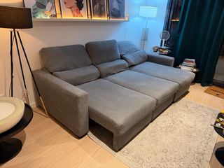 Sofá Cama Chaiselongue Gris
