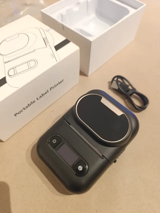 Impresora de etiquetas Bluetooth Negra