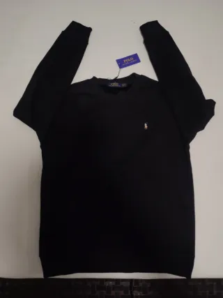 Sudadera Polo Ralph Lauren Negra Sin Capucha