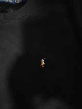 Sudadera Polo Ralph Lauren Negra Sin Capucha