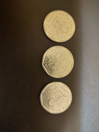 3 Monete 2 Franchi Francesi 1931