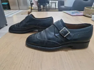 Zapatos ingleses hebilla negros T41