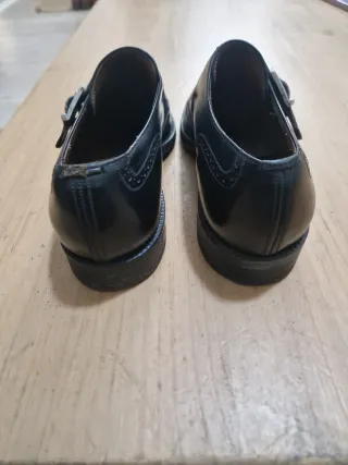 Zapatos ingleses hebilla negros T41
