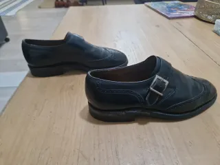 Zapatos ingleses hebilla negros T41