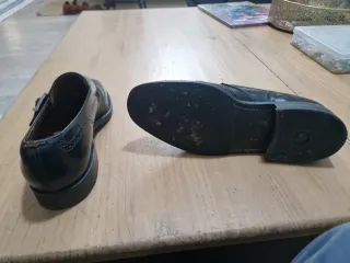 Zapatos ingleses hebilla negros T41