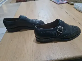 Zapatos ingleses hebilla negros T41